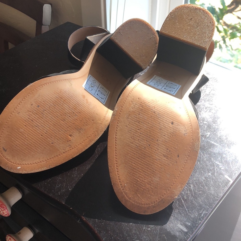 Ugg black strappy heels size W7 - Picture 2 of 6